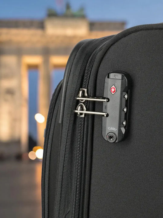 Travelite Großer Reisekoffer Schwarz Höhe 77cm