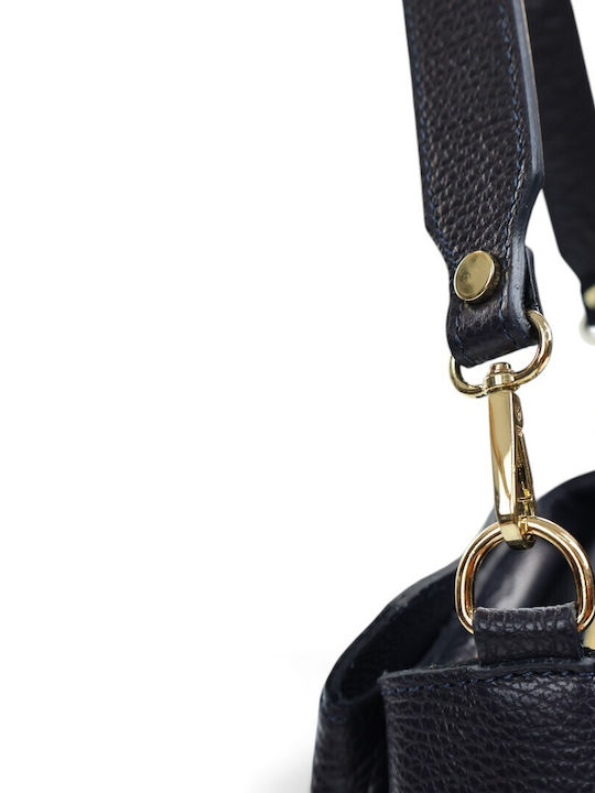 Damentasche aus Leder in Navyblau