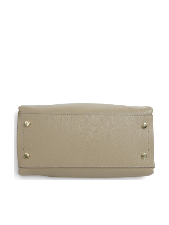 Leather Women's Shoulder Bag Taupe