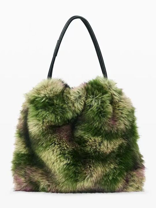 Fur Women's Shoulder Bag Green