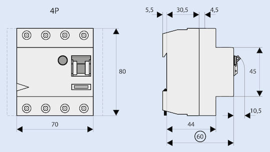 Eaton Αυτόματη Ασφάλεια 40A Τετραπολική AC 235410