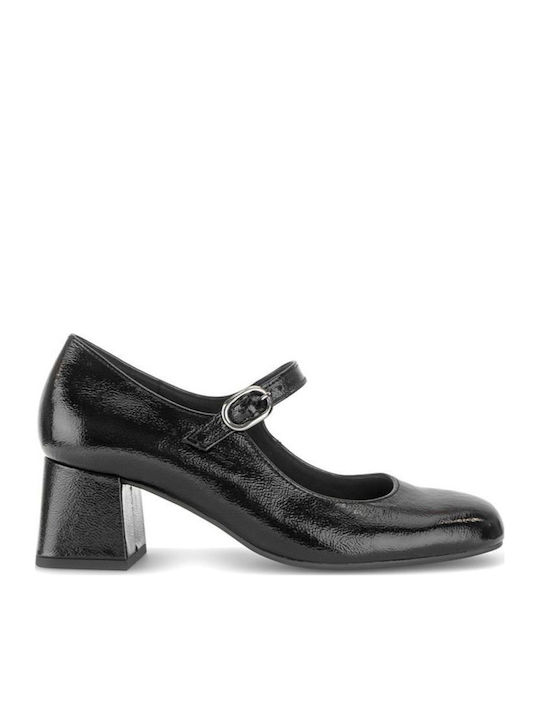 Leder Pumps Schwarz