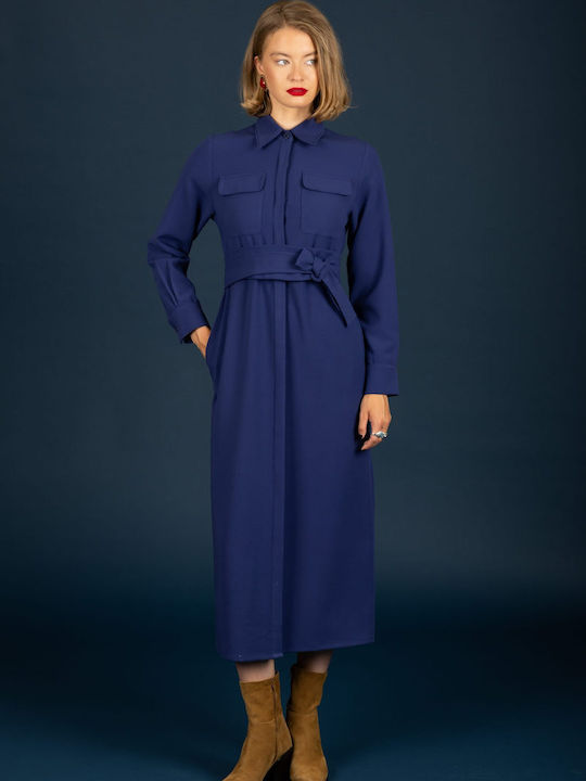Midi Dress Ink Blue