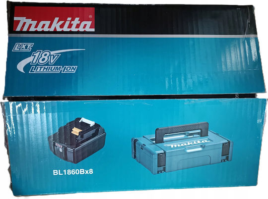 Makita Makita 8er Set Lithium Werkzeugbatterien 18V mit Batteriekapazität 6Ah