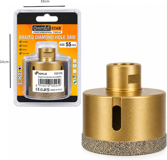 Uruisi Star Diamantkronen-Gewindeschneiden Trockenschnitt mit Durchmesser 55mm für Fliesen