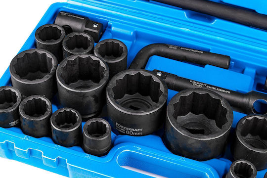 Forcekraft Ratchet With Sockets 3/4" 26 Pieces