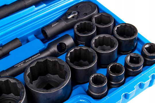 Forcekraft Ratchet With Sockets 3/4" 26 Pieces