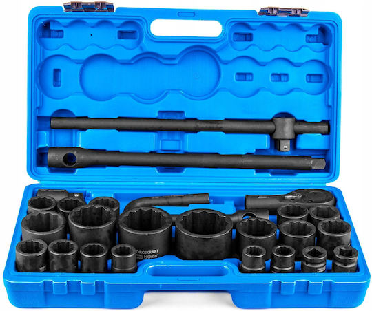 Forcekraft Ratchet With Sockets 3/4" 26 Pieces