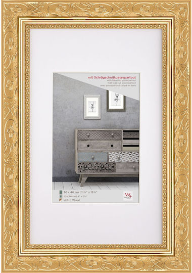 Walther Photo Frame with Gold Wooden Frame 30x40