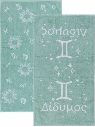 Kentia Кърпа За Лице 50x90см Astrology-didimos 2 Брой Тегло 500гр/м²