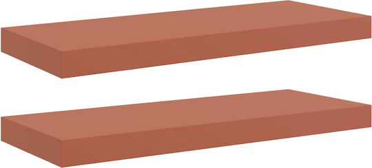 Red Wall Shelves 2 Pieces 50x23x4cm
