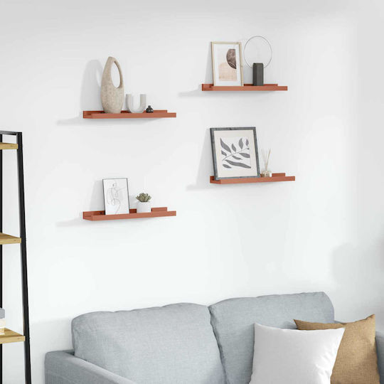 Wall Shelves (4 Pieces) 40x9x3cm Red Wall Shelves (4 Pieces) 40x9x3cm Red