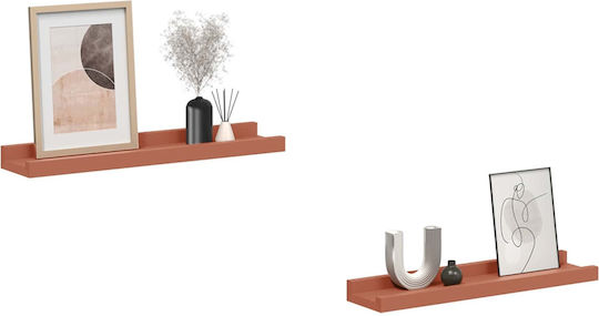 Red Wall Shelves 2 Pieces 40x9x3cm