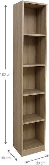 Bibliothek Eliot 5s Beige 30x30x180cm