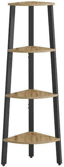 Bookcase Artisan Oak and Black 33.8x30x170cm