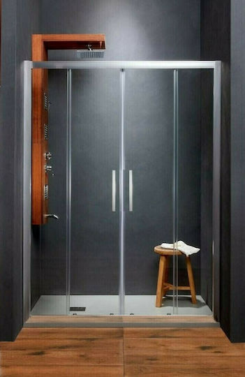 Tema Duschwand mit Schiebetür 180x185cm Klarglas
