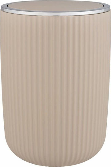 Wenko Plastic Bathroom Bin 5.5lt Beige