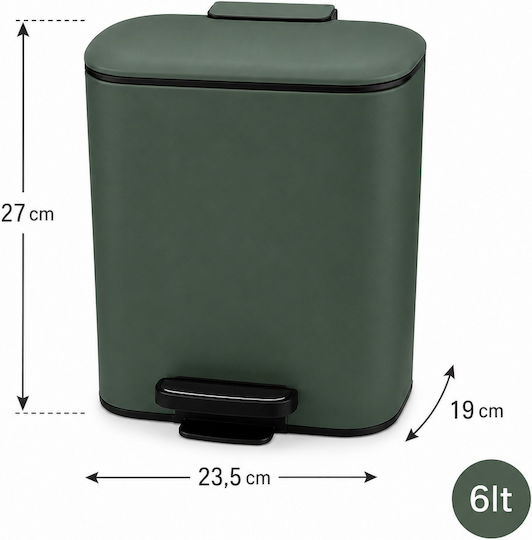 MRShome Метален Комплект Пингал и Кошничка за Баня 6л