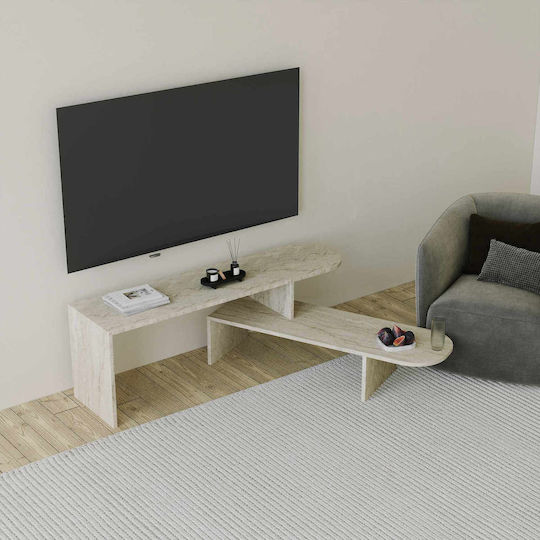 TV Stand Puzzle Travertine Beige M130xD35xH45cm