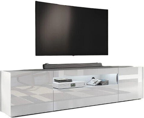 Дървено Spotlight Plus с LED Осветление Бяло 200x40x49 см 162831859