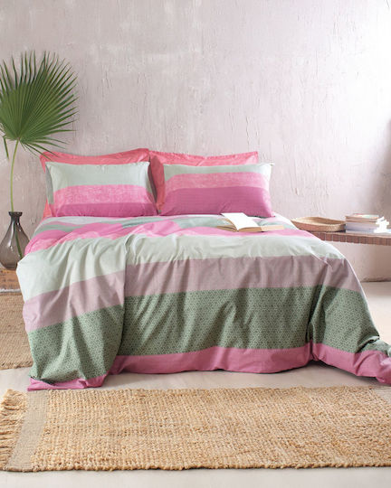 Rythmos Robin Kissenbezug-Set mit Umschlagumschlag Pink 50x70cm.