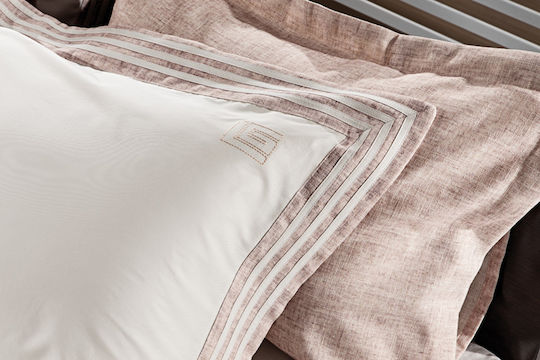 Guy Laroche Linen Сет Калъфки за Възглавници Оксфорд Знаменитост Старо розово 50x70см.