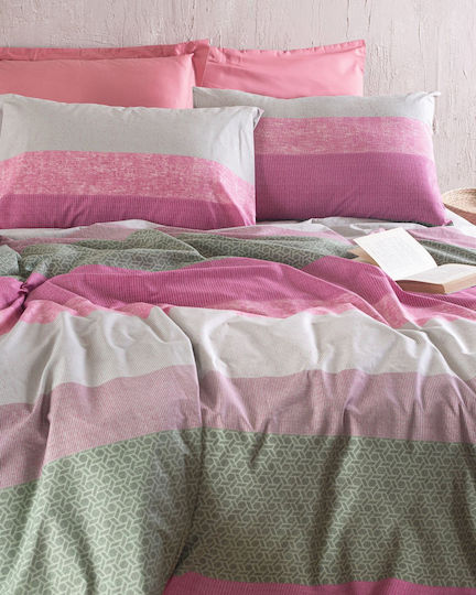 Rythmos Robin Kissenbezug-Set mit Umschlagumschlag Pink 50x70cm.