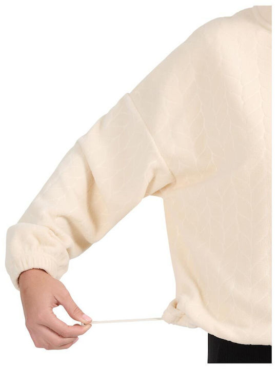 Fleece Γυναικεία Ζακέτα Μπεζ