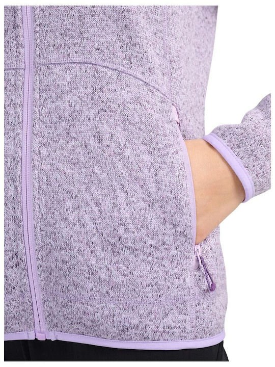 Cardigan fleece pentru femei Violet