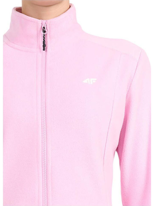 Fleece Γυναικεία Ζακέτα Ροζ