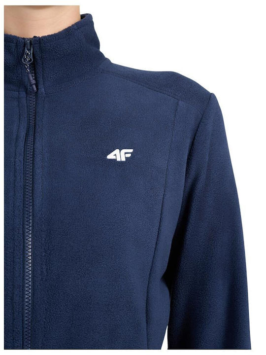 Fleece Γυναικεία Ζακέτα Navy Μπλε