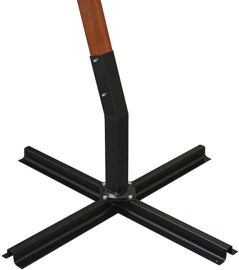 Umbrelă Suspendată Rotundă Din Lemn Burgundy Φ3m