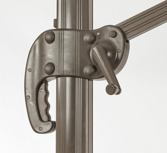 Umbrelă Suspendată Rotundă Din Aluminiu Dallas Ecru Φ3m