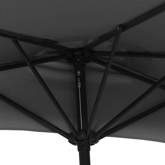 Runder Aluminium Schwarz Sonnenschirm F2.7xY2.45m