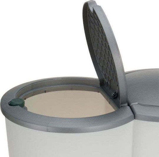 Excellent Houseware Vază Pentru Paste Cu Capac Din Plastic Alb 5000ml