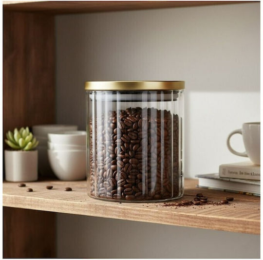 Allgemeine Verwendung Glasvase mit Deckel Transparent 650ml