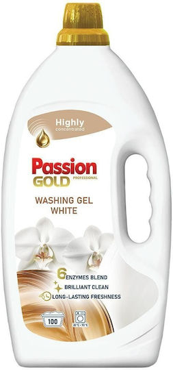 Passion Gold Professional Concentrated Liquid Detergent for Whites Clothes 4lt (100 Measuring Cups)