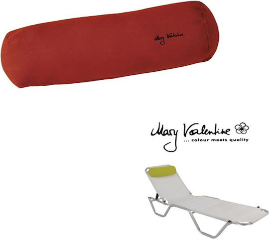 Woodwell Valentine Roll Sunbed Cushion Red 39x15cm