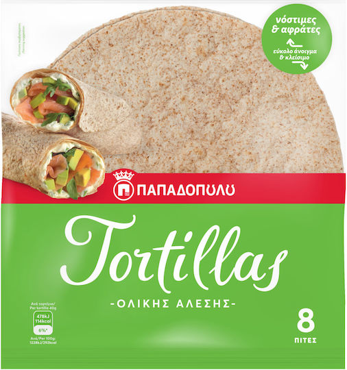 Papadopoulou Whole Wheat Tortilla 8 Pieces 320gr 1-65758