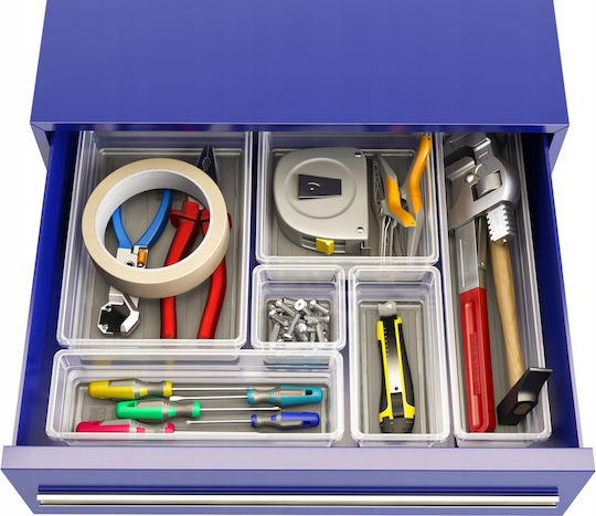 Kis Sistemo 4 Plastic Storage Box Transparent 30x7.5x5cm