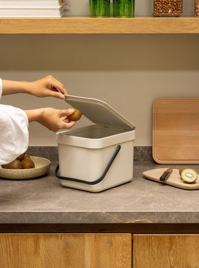 Brabantia Sort & Go Waste Bin Plastic Beige 6L