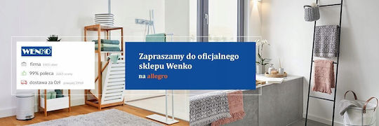 Wenko Κάδος Brasil Απορριμμάτων Πλαστικός Push Μπλε 6.5lt
