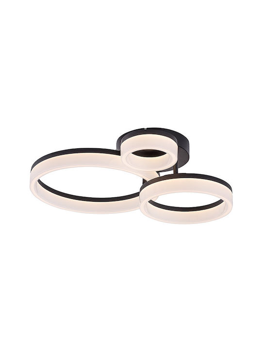 Rabalux Amilia Smart Black Mount Ceiling Light With Integrated LED