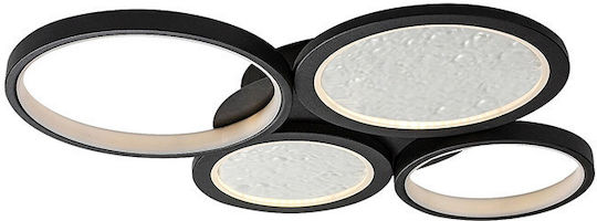 Rabalux Aranis Smart Black Mount Ceiling Light With Integrated LED And Remote Control
