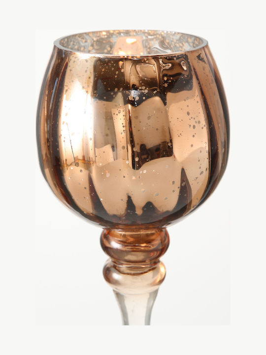 MSA Kerzenhalter Glas in Braun Farbe 30cm 1Stück