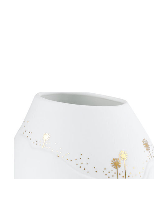 Raeder Candle Holder Suitable for Tealights Porcelain in Gold Colour 10x10x8cm