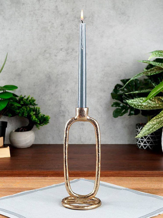 Koopman Kerzenhalter Aus Aluminium In Bronzefarbe 10x2x24cm