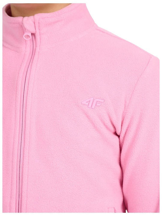 Kinder-Strickjacke Fleece Rosa