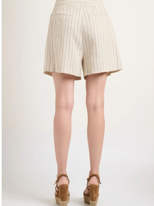 Women's Linen Bermudas Beige