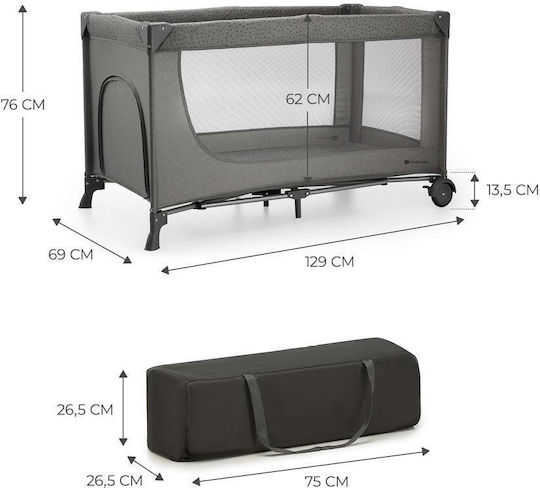 Kinderkraft Joy 2 Laufstall mit Matratze Gray 129x69cm